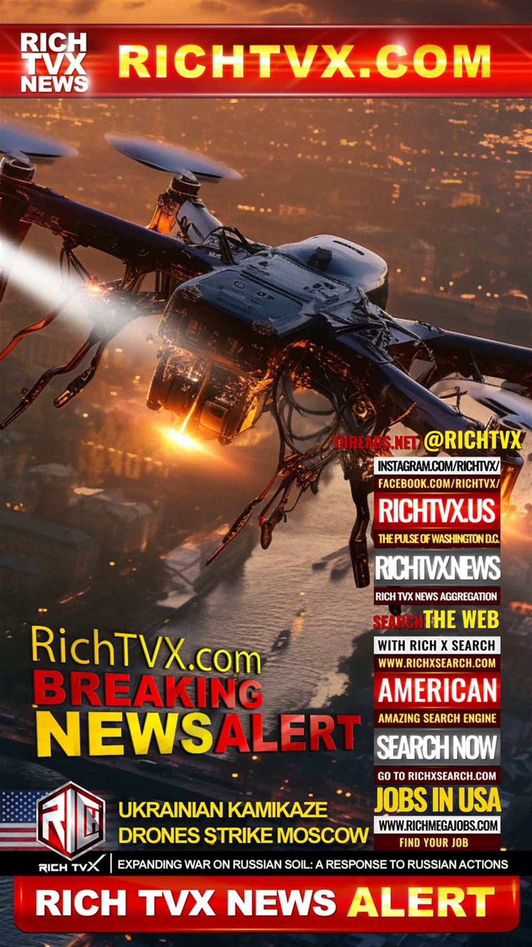 Breaking News: Ukrainian Kamikaze Drones Strike Moscow
