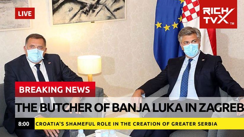 The Butcher of Banja Luka Milorad Dodik in Zagreb