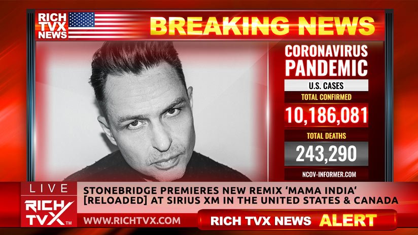 StoneBridge Premieres New Remix ‘Mama India‘ [Reloaded] at Sirius XM Radio in the United States and Canada