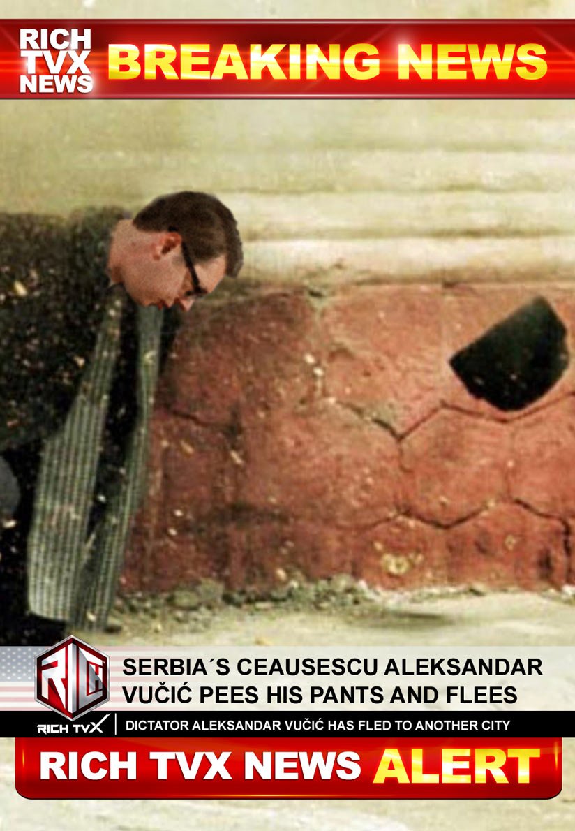 Serbia´s Ceausescu Aleksandar Vučić Pees His Pants And Flees