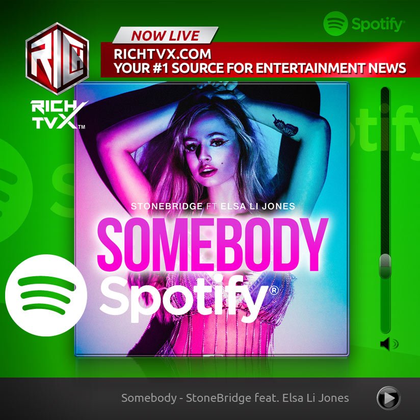 Most Streamed Songs On Spotify: StoneBridge –  Somebody (feat. Elsa Li Jones)