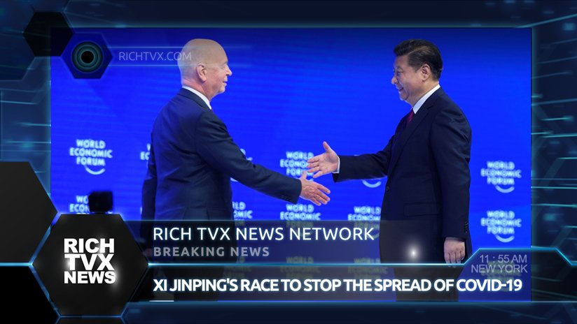 The happy looks of Klaus Schwab and Xi Jinping